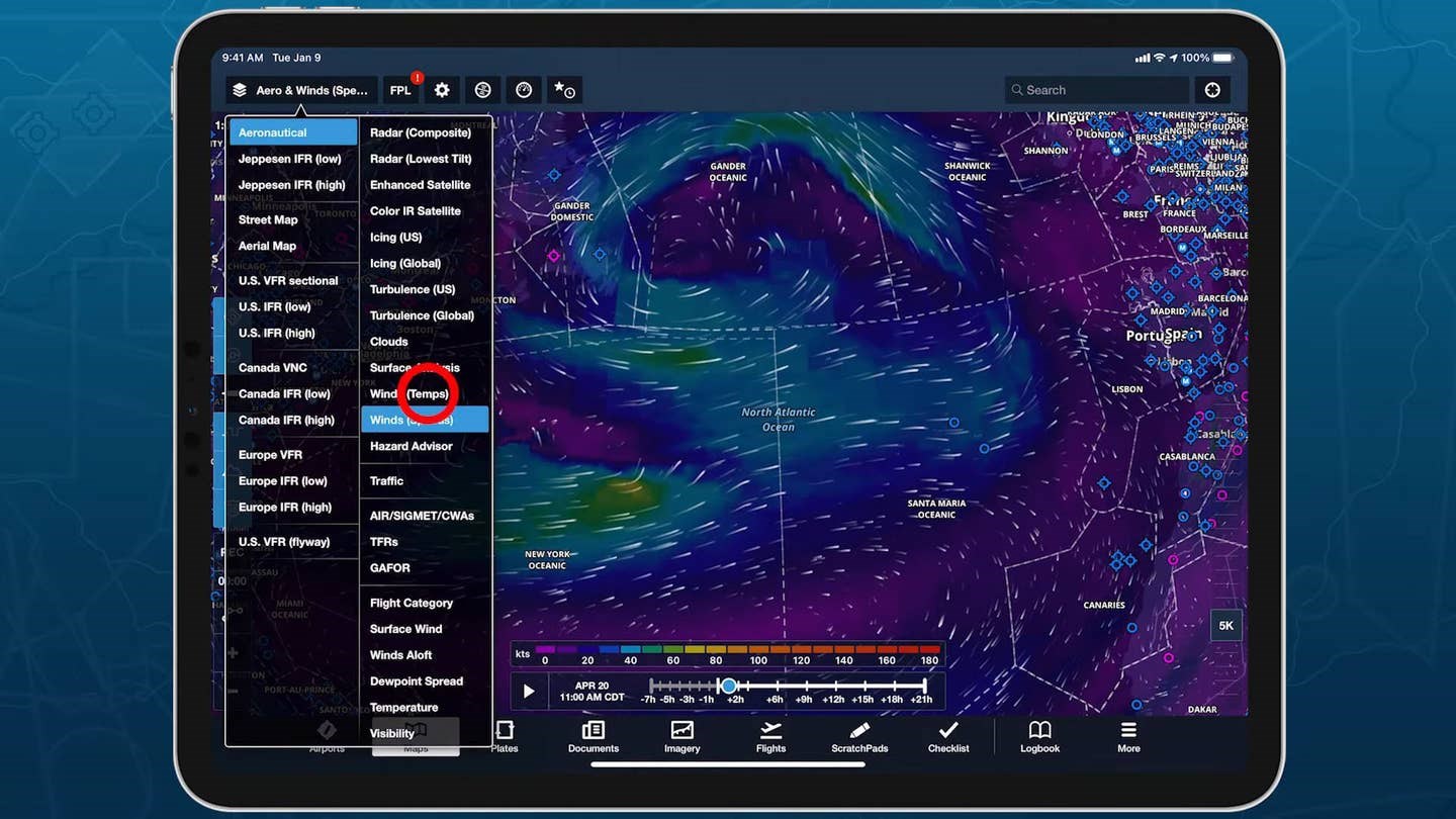 pilotların kullandığı hava durumu ForeFlight