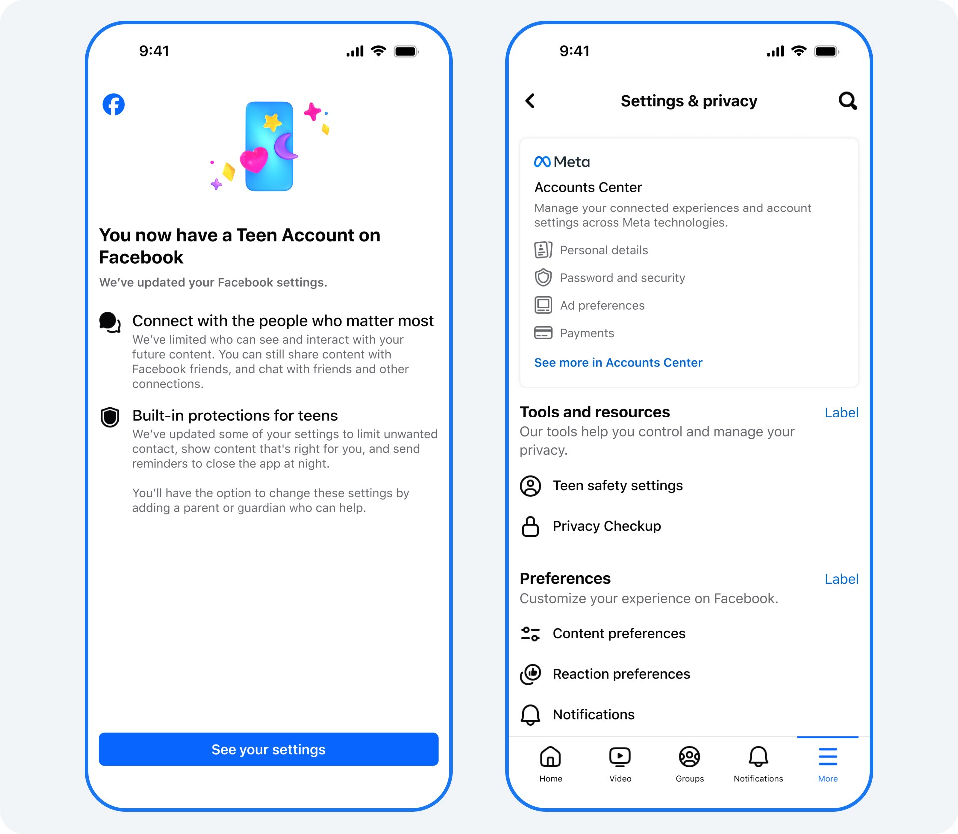 Facebook ve Messenger'a “Genç Hesapları” geliyor