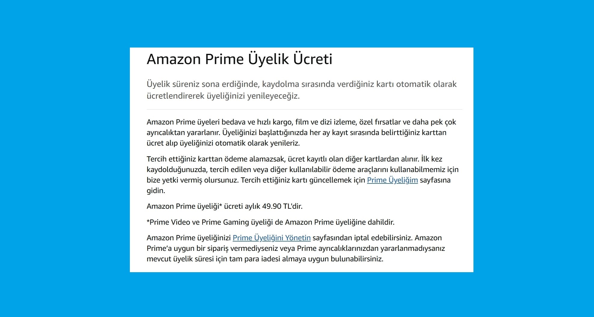 Amazon Prime abonelik ücretine Türkiye’de zam: İşte güncel fiyat