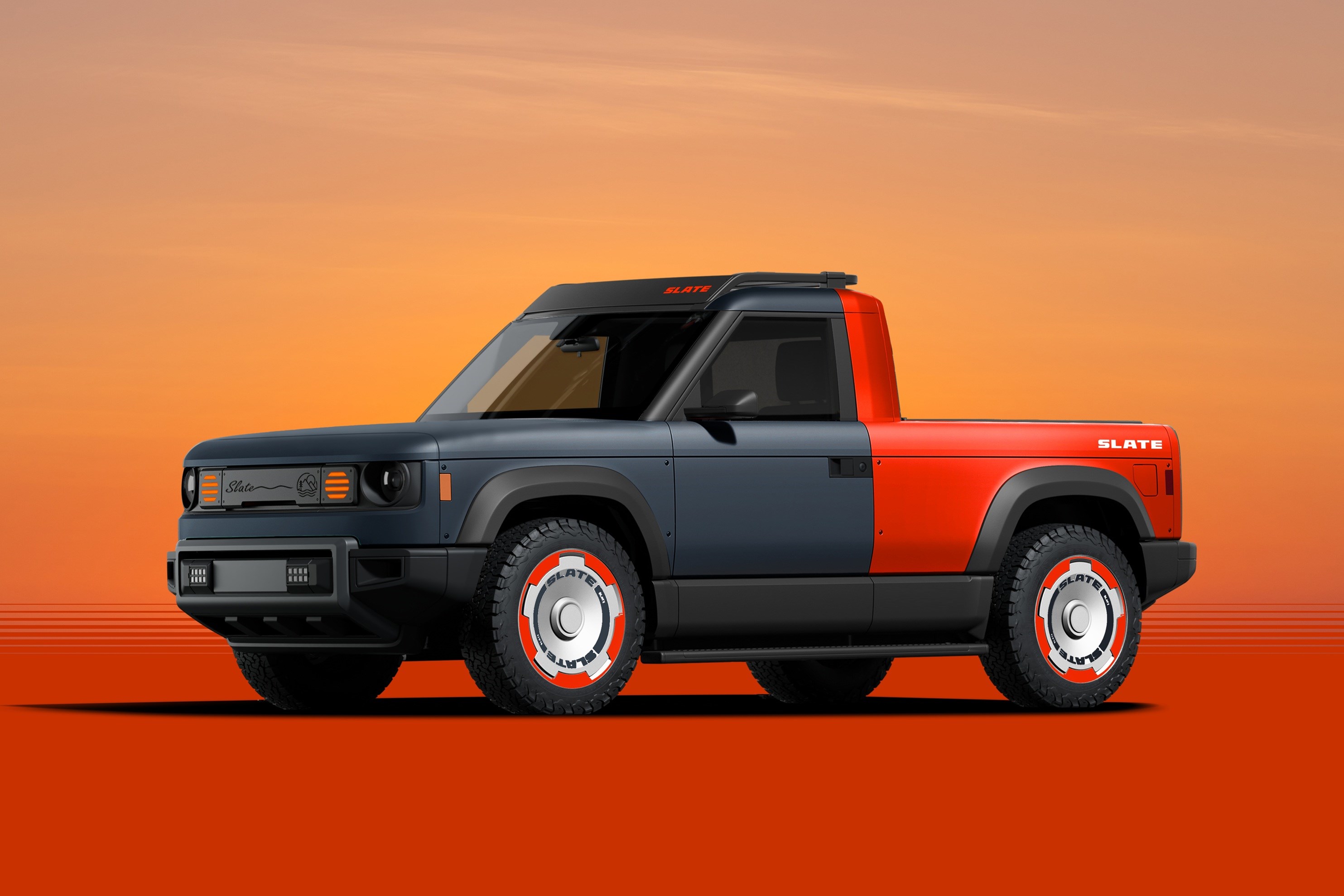 Elektrikli Slate Truck: Boya yok, ekran yok, manuel cam var