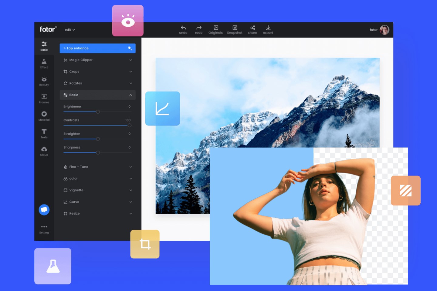 yapay zeka fotoğraf düzenleme programı fotor