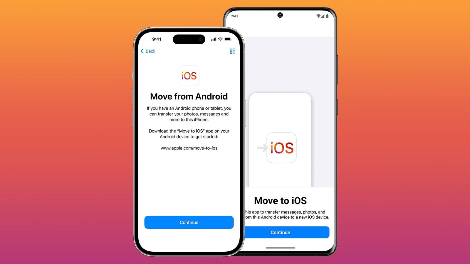 apple ios'e taşı android iphone veri aktarımı hızlı