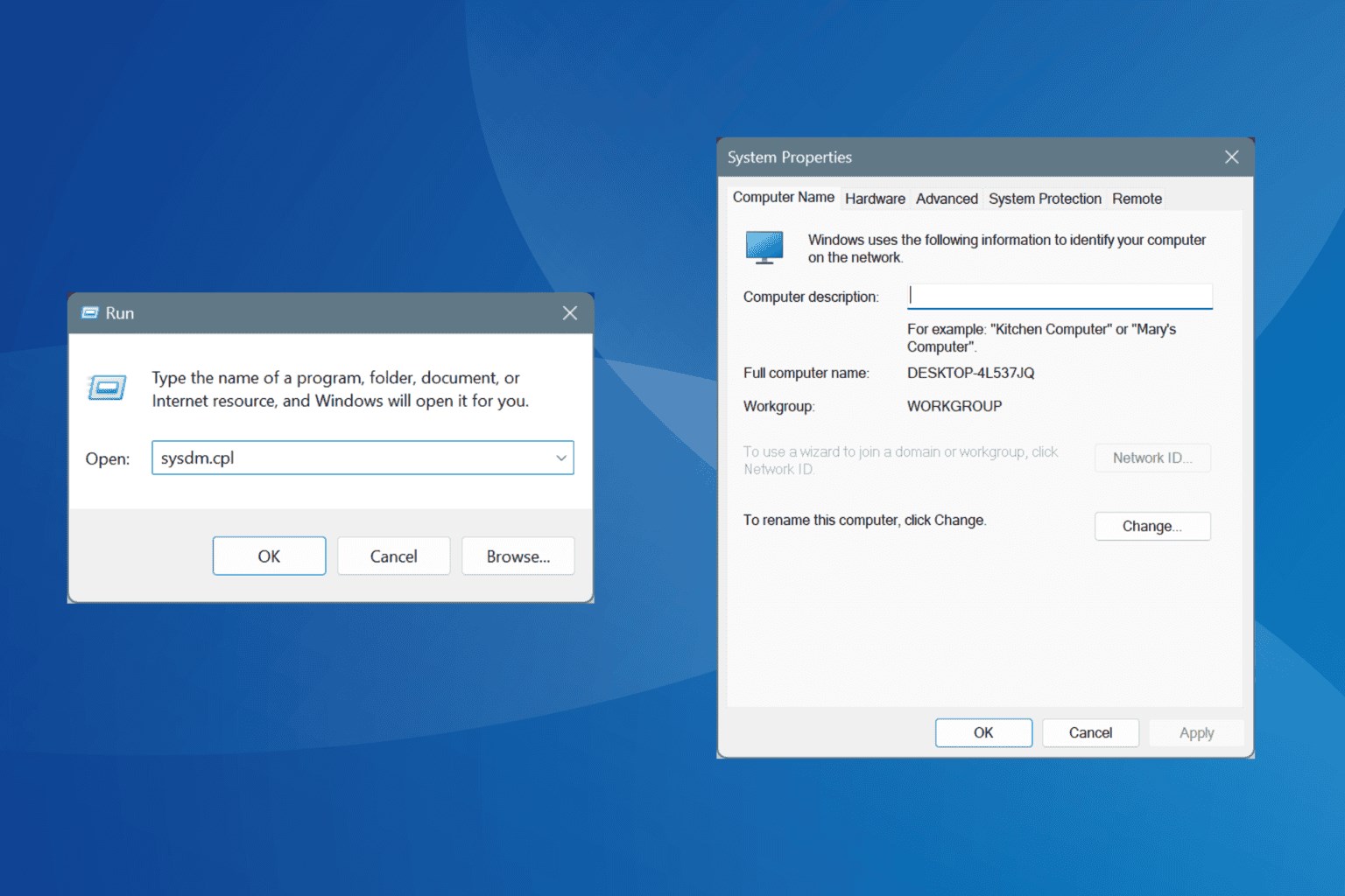 bilgisayar adını değiştirme windows 10