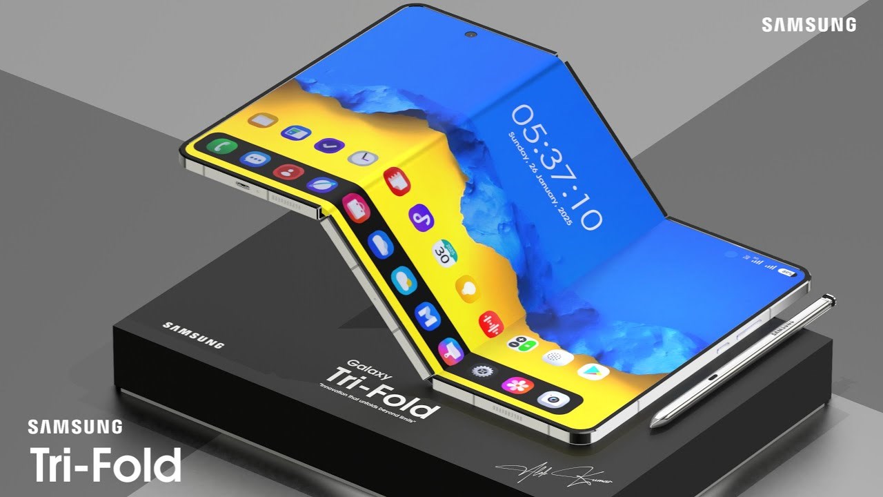 Samsung'un üçe katlanan telefonu silikon karbon pille gelebilir
