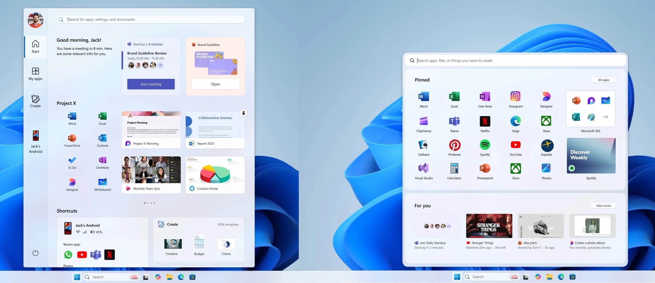 Microsoft'un iptal ettiği 'Başlat Menüsü' tasarımları paylaşıldı!
