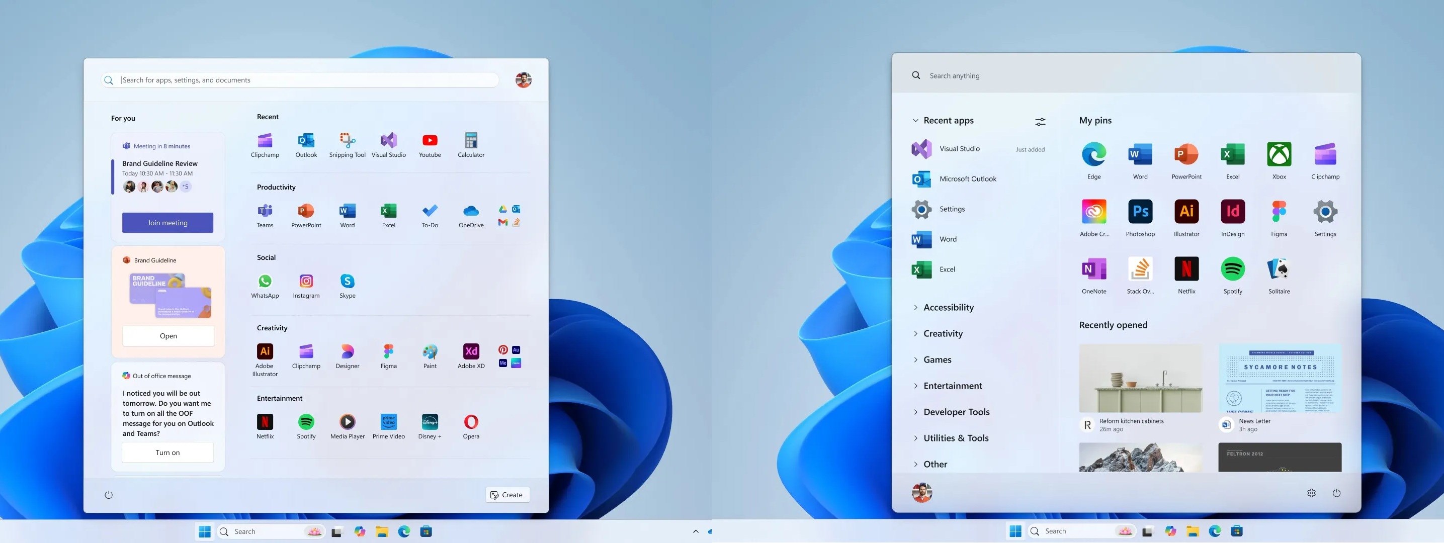 Microsoft'un iptal ettiği 'Başlat Menüsü' tasarımları paylaşıldı!