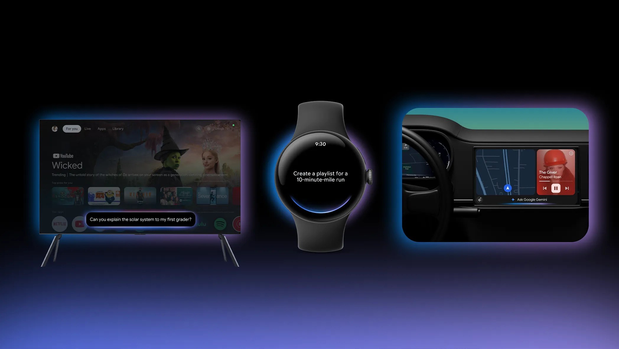 Gemini AI, TV'lere, otomobillere ve akıllı saatlere geliyor