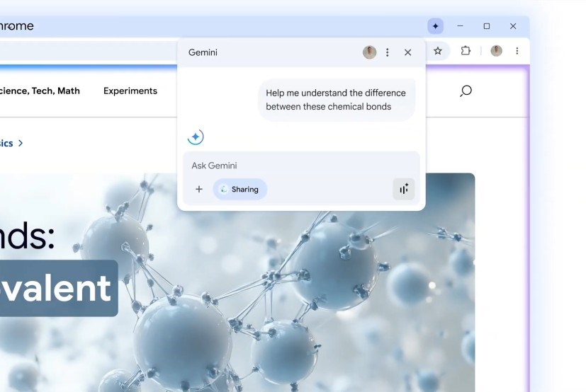Google, yapay zeka asistanı Gemini'yi Chrome'a entegre etti