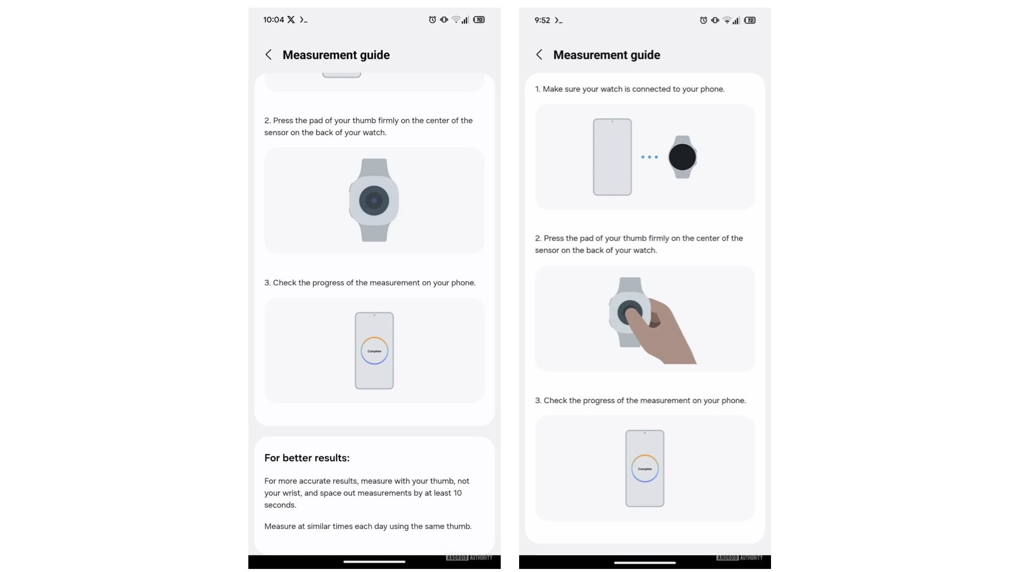 Samsung Galaxy Watch Antioksidan Endeksi özelliği