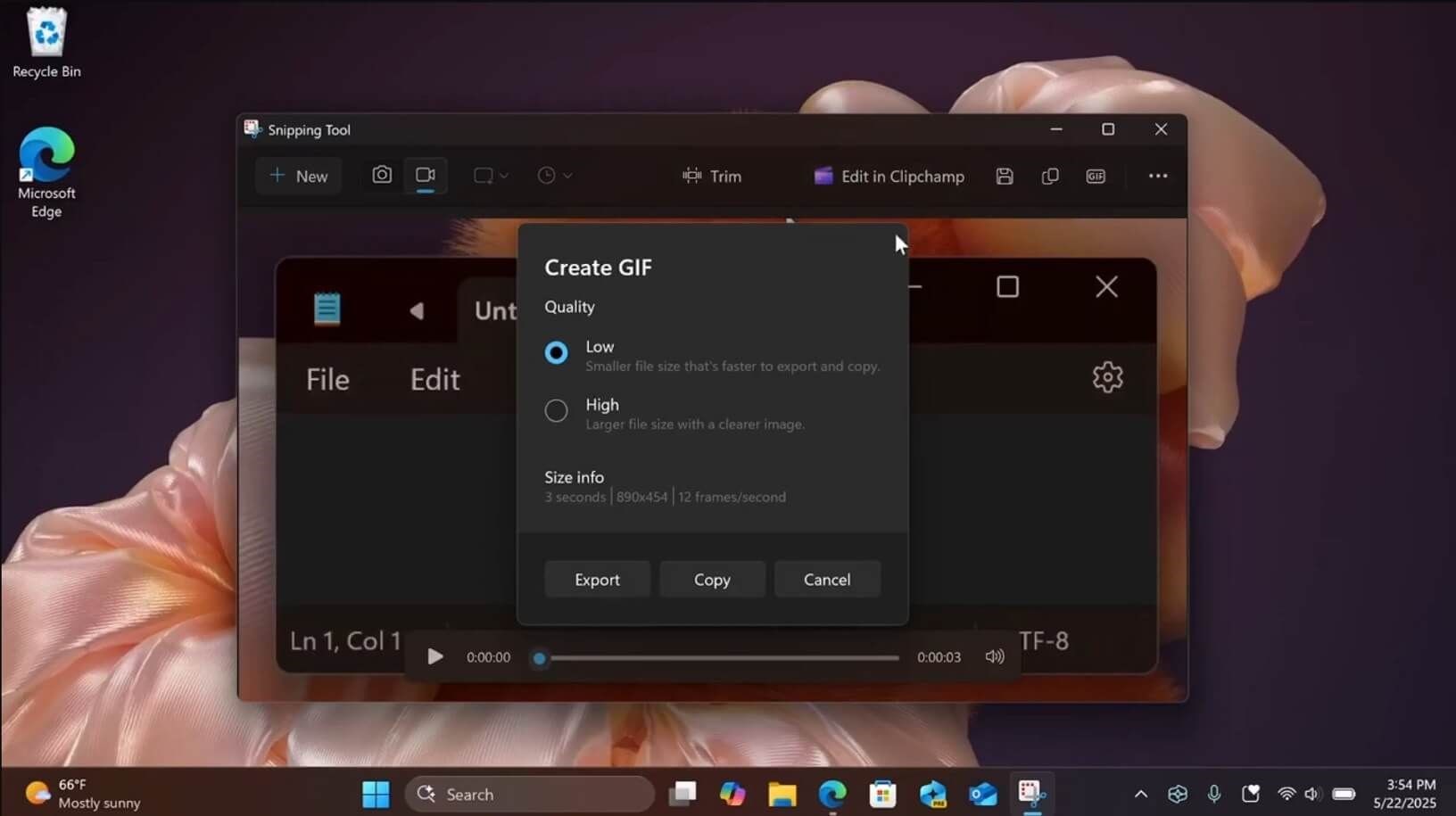 Windows 11'in Ekran Alıntısı Aracı'na GIF özelliği geldi