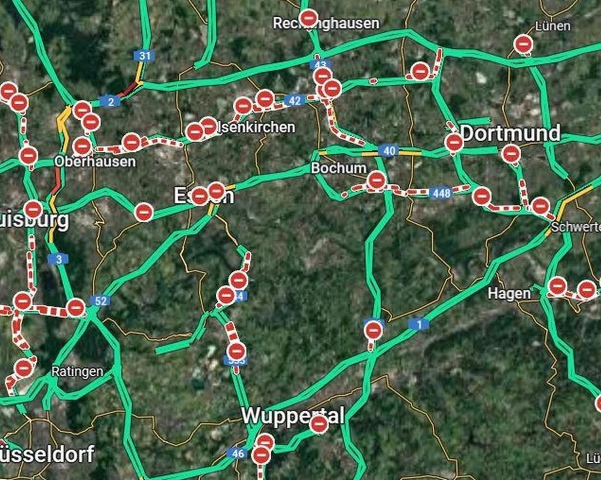 Google Haritalar’daki hata Almanya’da trafik kaosuna neden oldu