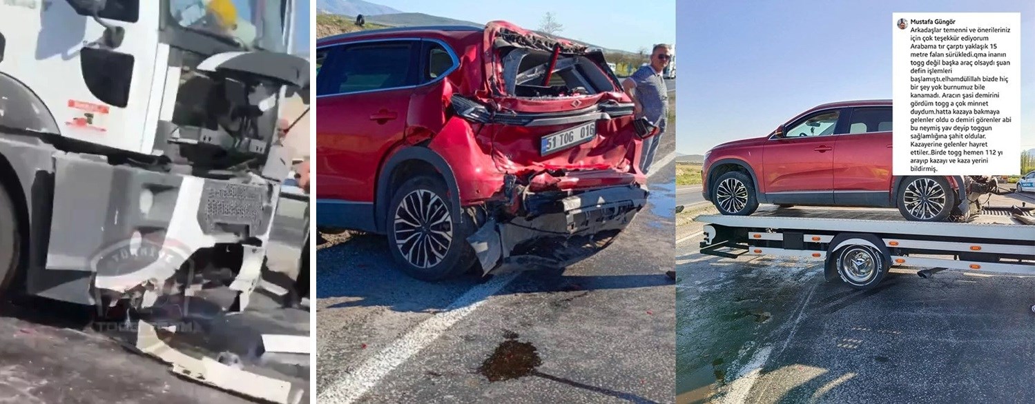 Büyük kazada TOGG T10X sağlamlığıyla öne çıktı