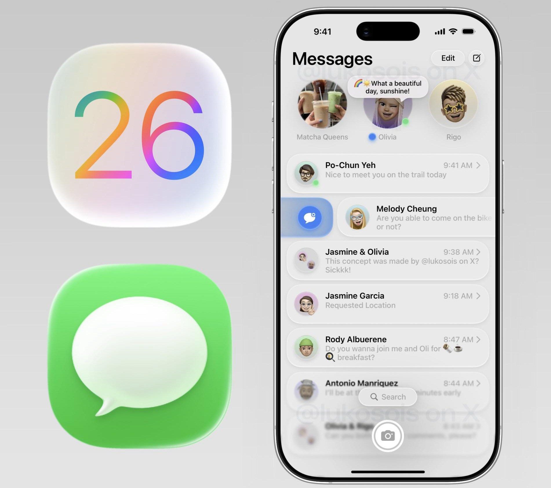 iOS 26 mesajlar uygulaması yeni özellikler