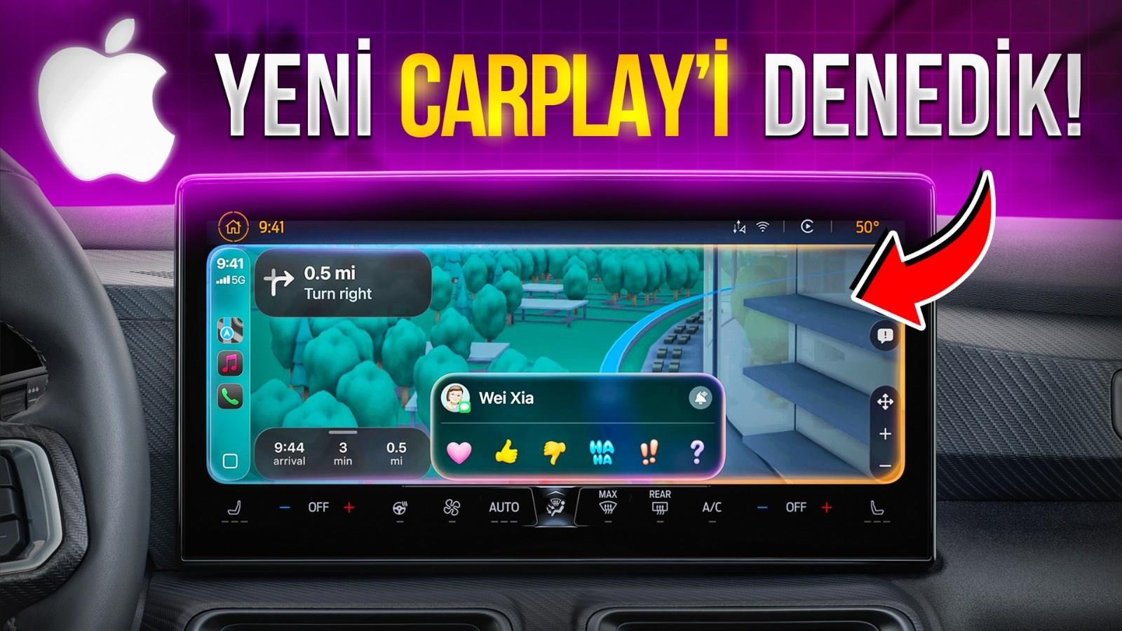 Yeni CarPlay'i denedik! iOS 26 ile birlikte yenilenen CarPlay!
