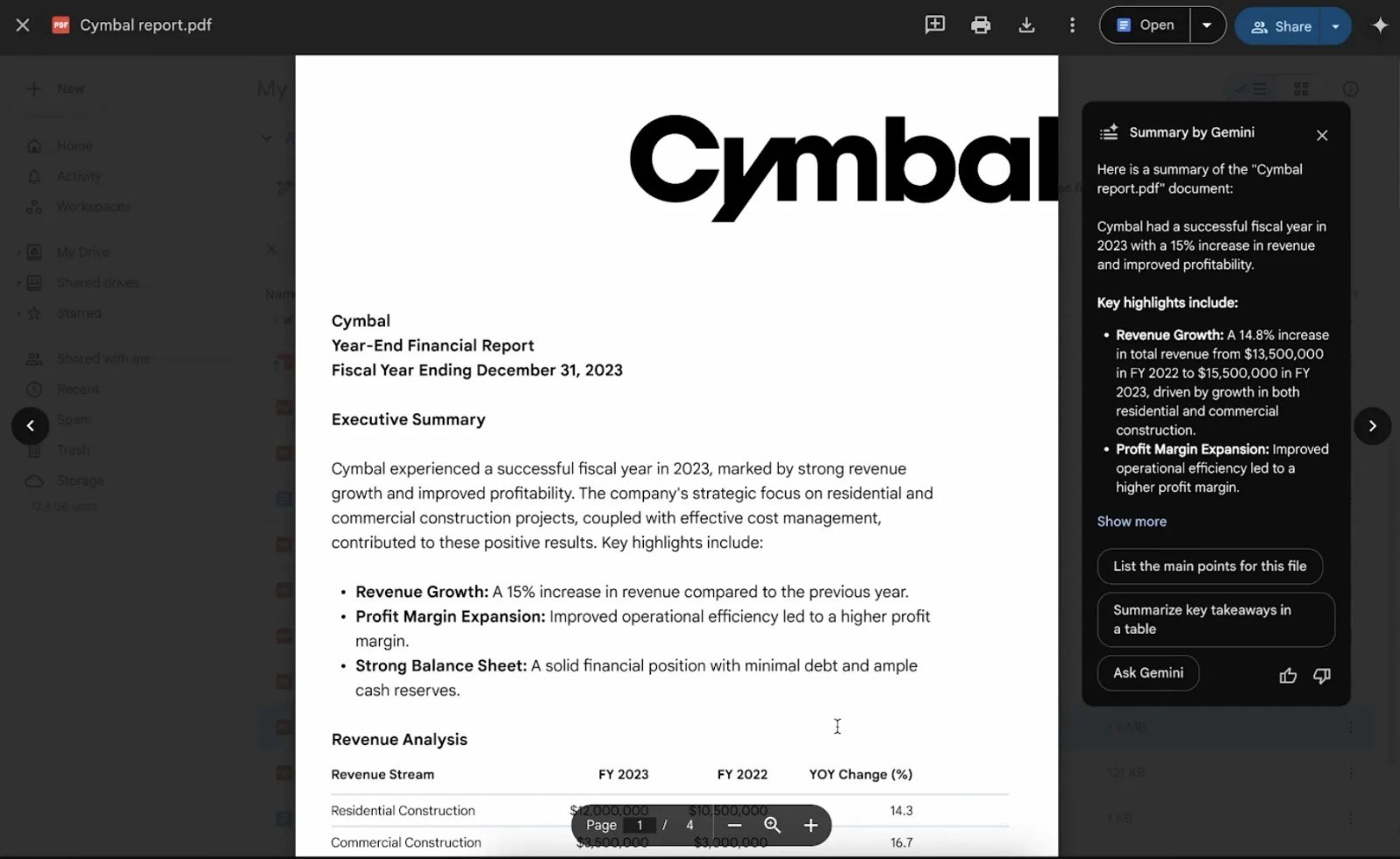 Google Drive, Gemini desteğiyle artık PDF’leri özetliyor
