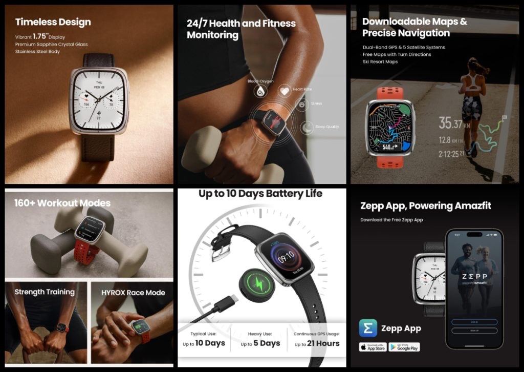Amazfit Active 2 Square akıllı saat özellikleri