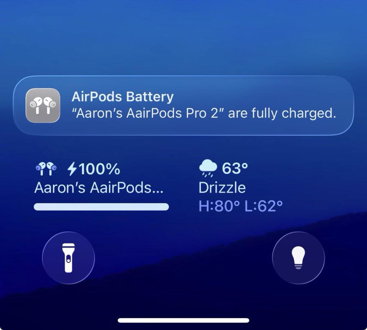iOS 26 widget ekranı