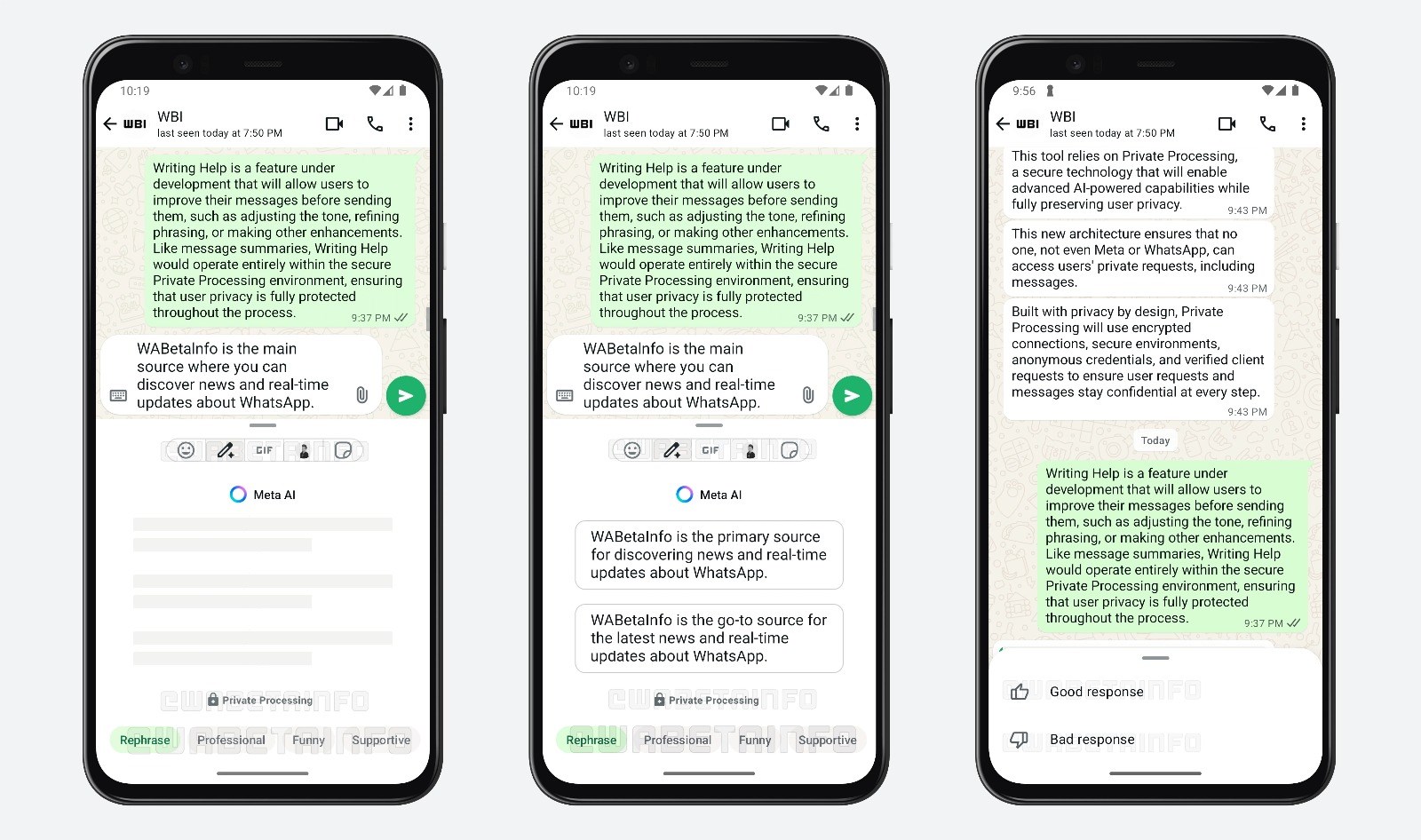 WhatsApp yapay zeka destekli yazma yardımı özelliğini test ediyor