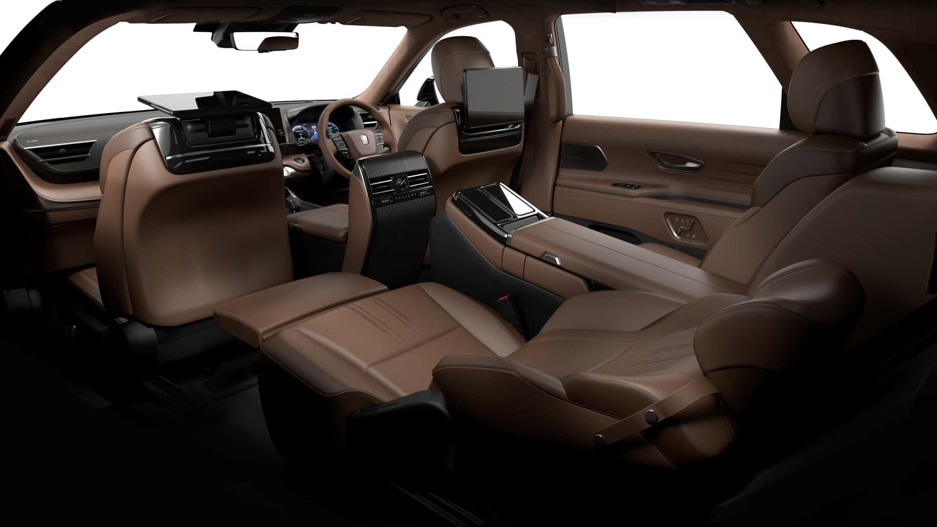 2026 Toyota Century SUV, arka camlarda dijital perdeye sahip