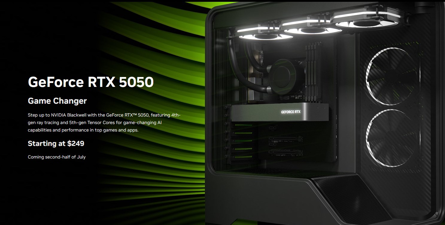 Masaüstü GeForce RTX 5050 tanıtıldı: İşte fiyatı ve performansı