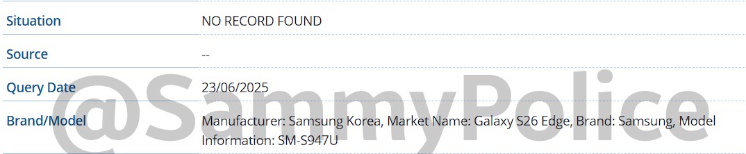 Galaxy S26 Edge ve S26 Ultra, GSMA veritabanında görüldü
