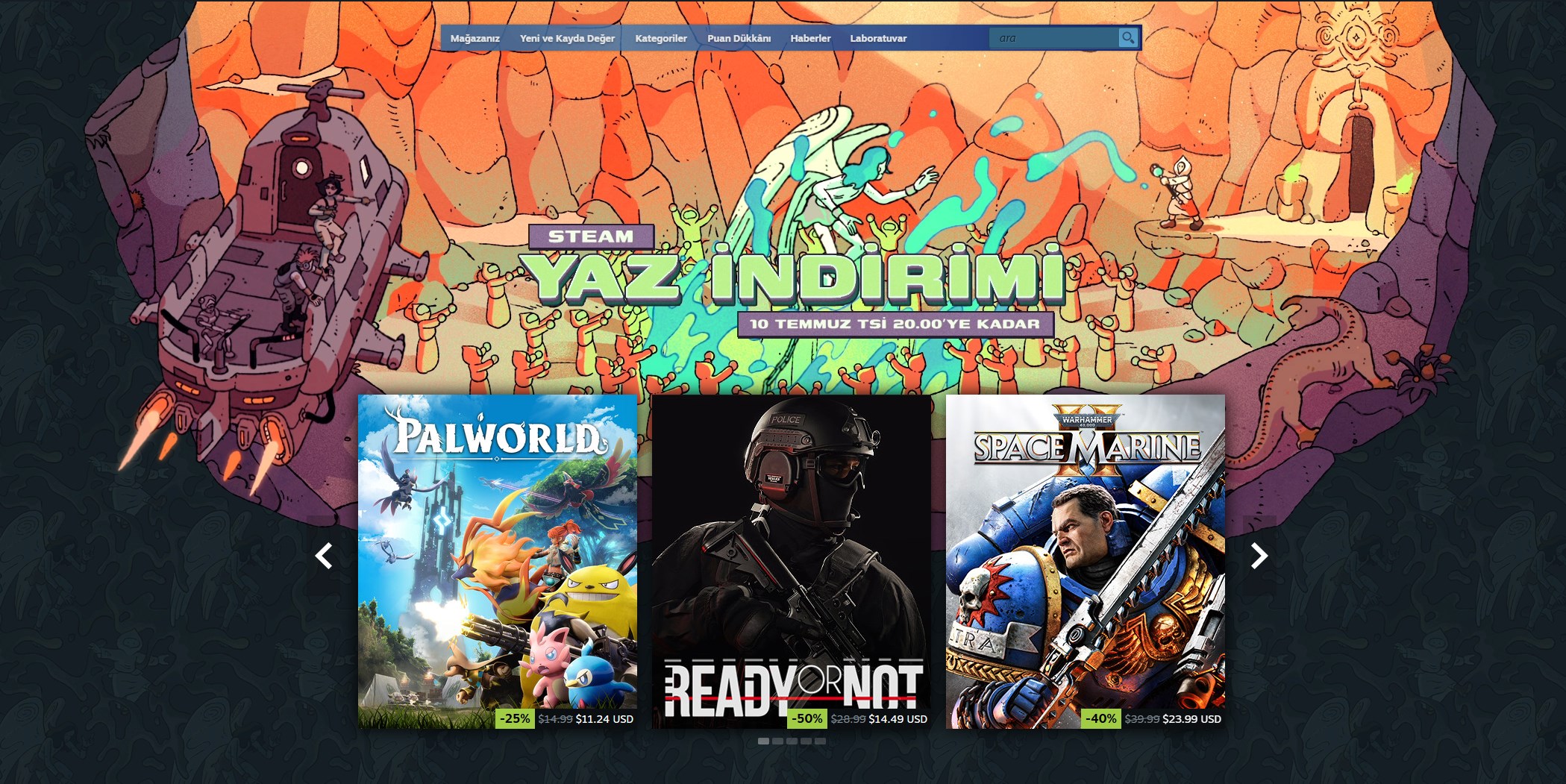 Steam Yaz İndirimleri başladı! %95'e varan fırsatlar