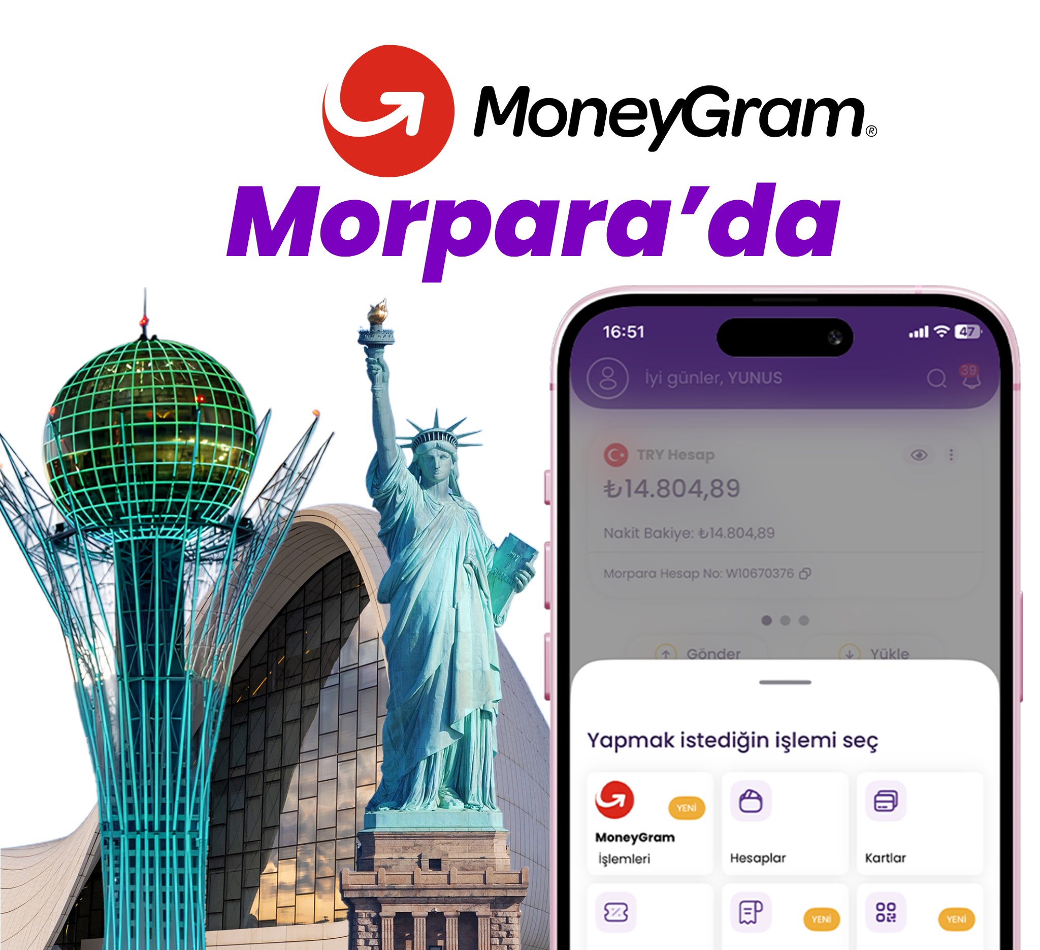 MoneyGram ile uluslararası para transferi artık Morpara’da
