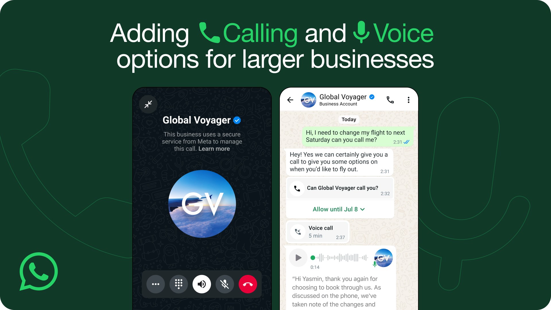 whatsapp business sesli & görüntülü arama özelliği