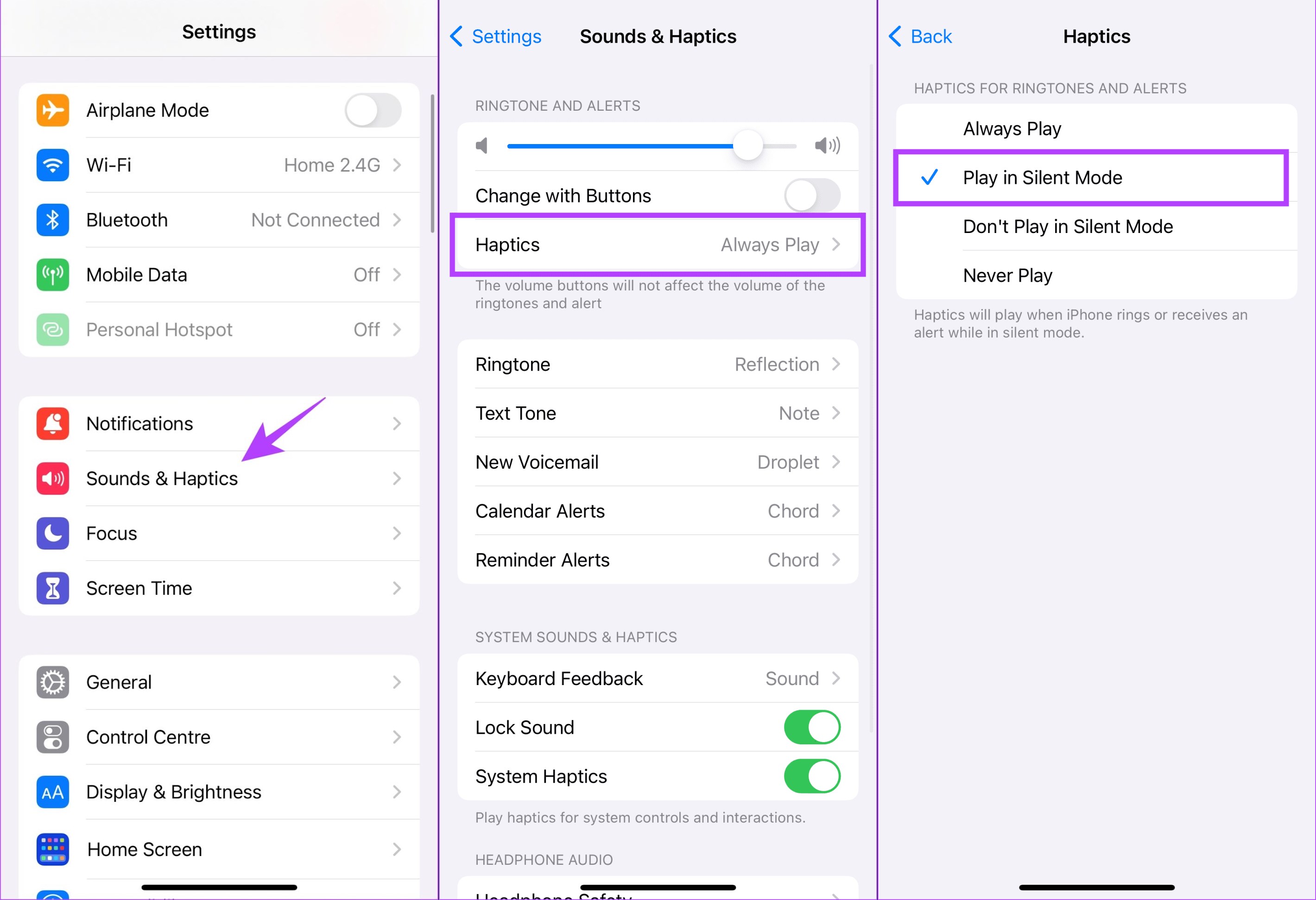 iphone sessizdeyken titreşim açma