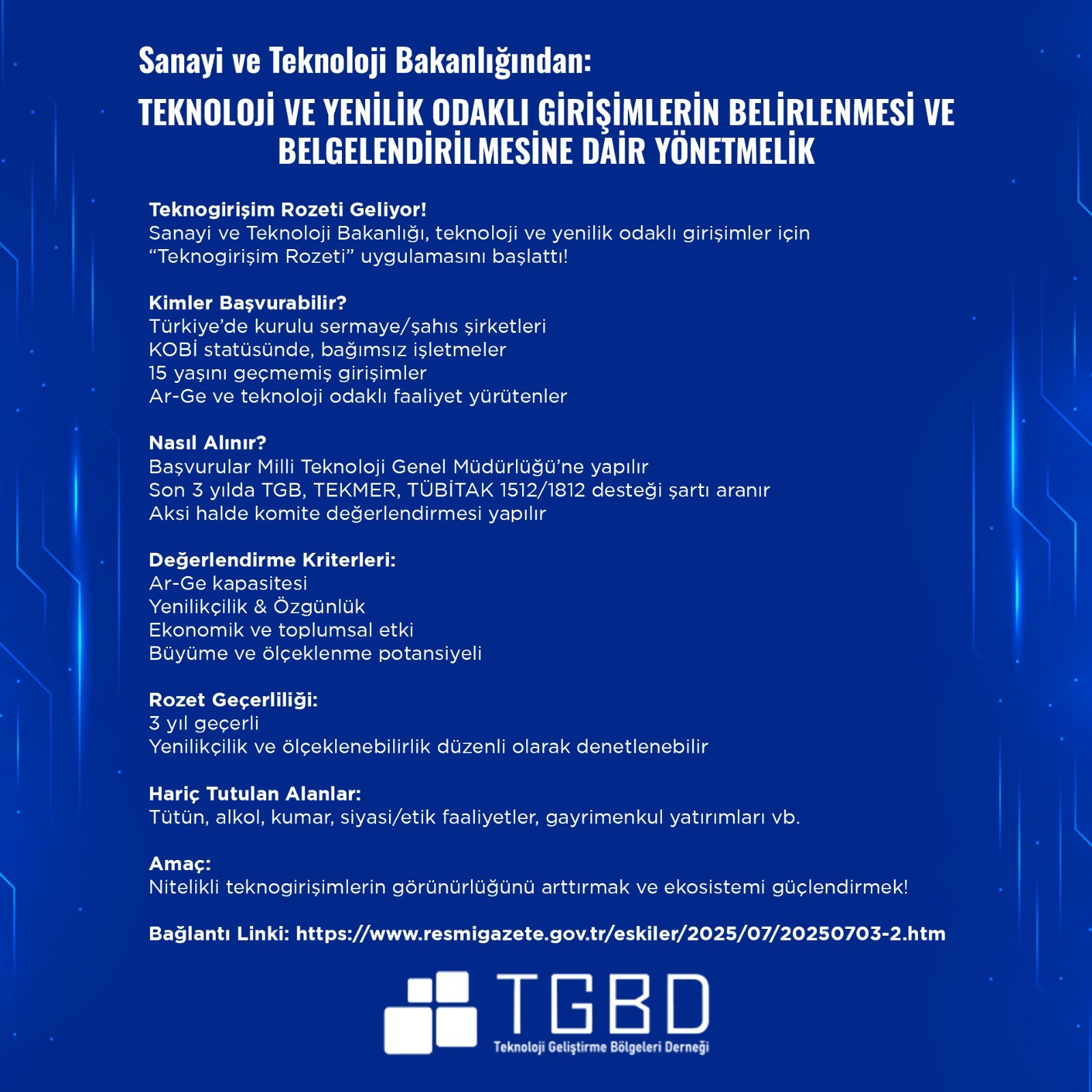 Teknoloji odaklı girişimler için “Teknogirişim Rozeti” dönemi
