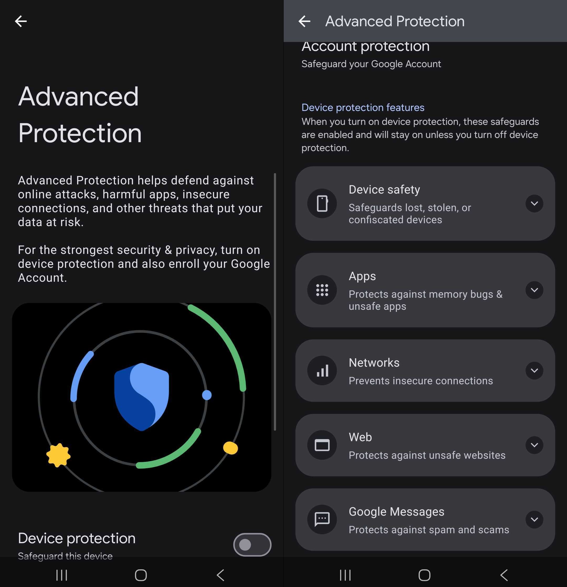 samsung one ui 8 android 16 gelişmiş koruma özelliği