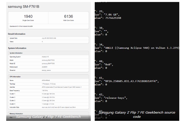 Samsung Galaxy Z Flip 7 FE Exynos 2400 ile ortaya çıktı