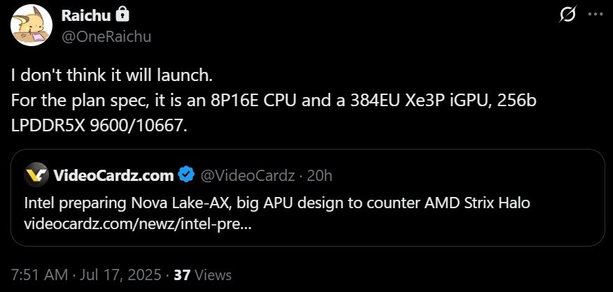 Intel Nova Lake-AX işlemciler sızdırıldı: Strix Halo'ya rakip!