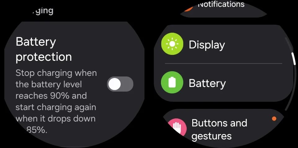 Samsung akıllı saat One UI 8 Watch pil koruma özelliği