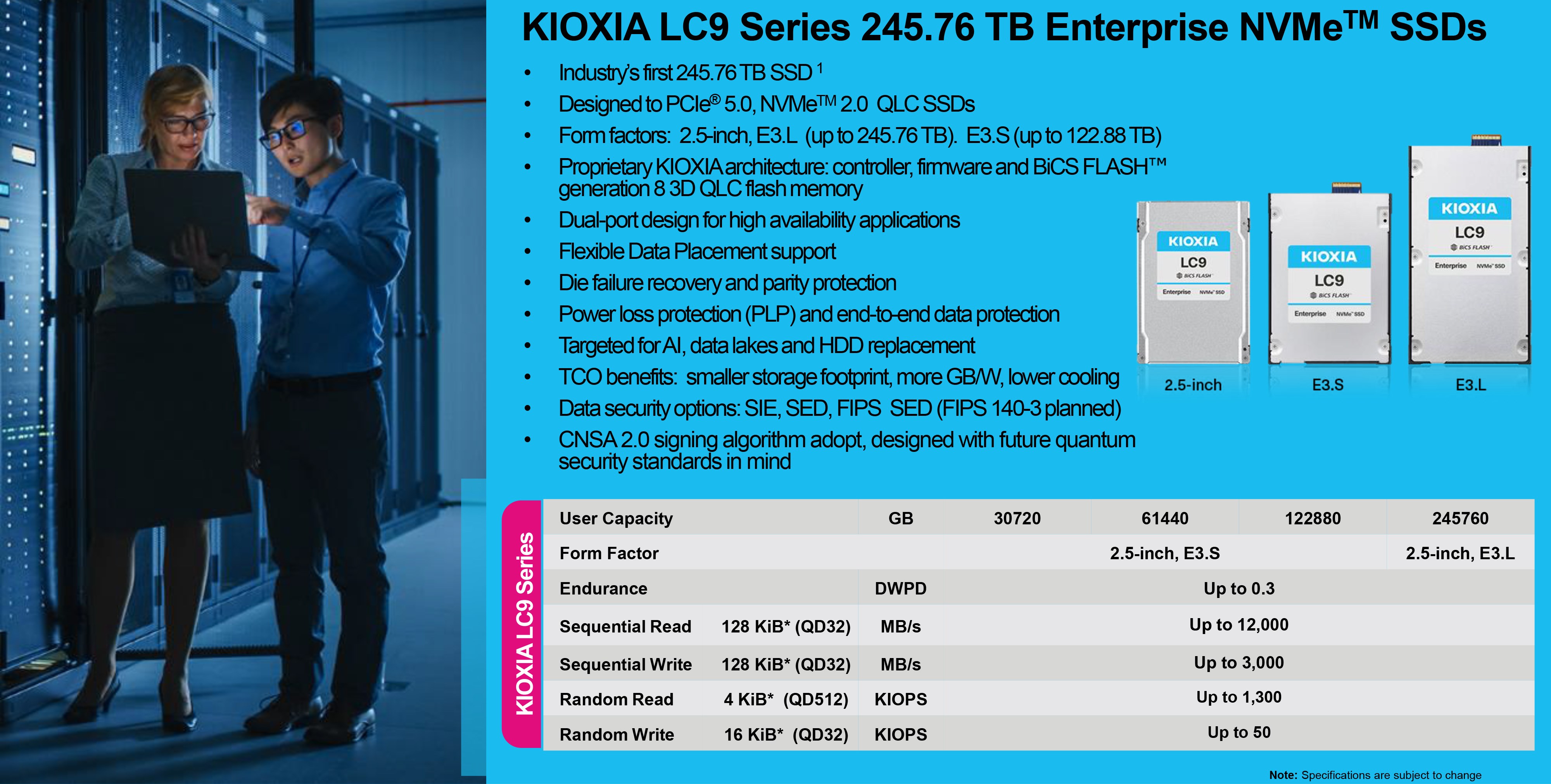 KIOXIA, yapay zeka için dünyanın ilk 250 TB NVMe SSD'sini tanıttı