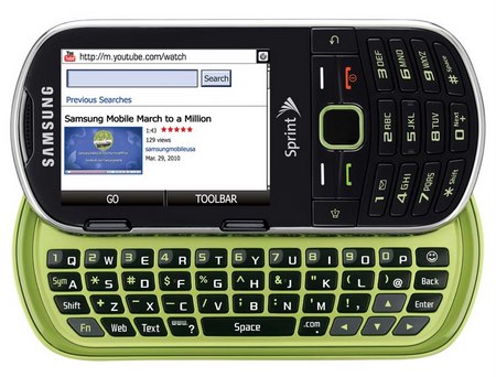 Samsung'dan doğa dostu ve QWERTY klavyeli cep telefonu: SPH-m570 Restore