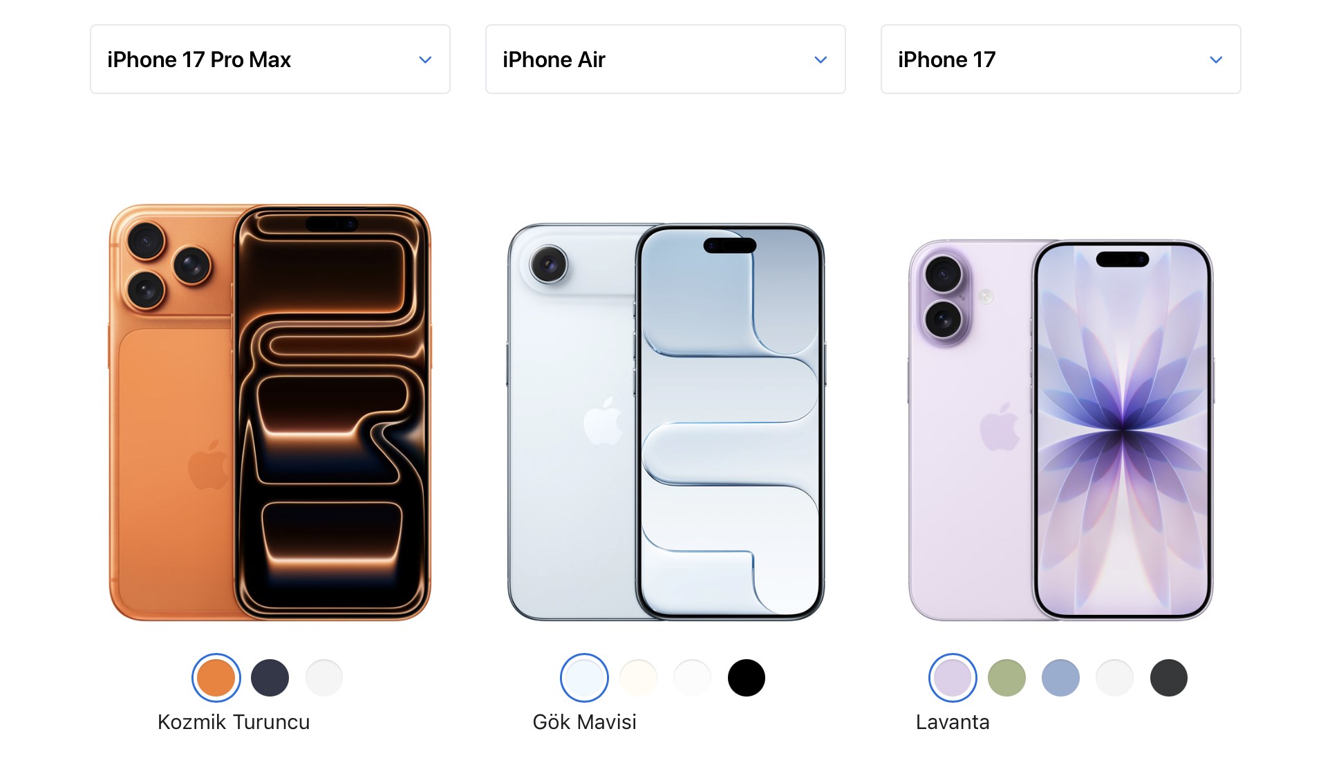 iPhone 17 ön sipariş Türkiye'de açıldı