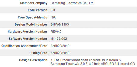Samsung yeni bir Androidli cep telefonu peşinde; SHW-M110S