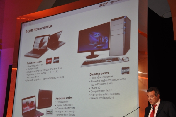 AMD Vision 2010 Prömiyeri: Acer dünyanın en büyük dizüstü, en büyük ikinci masaüstü PC üreticisi
