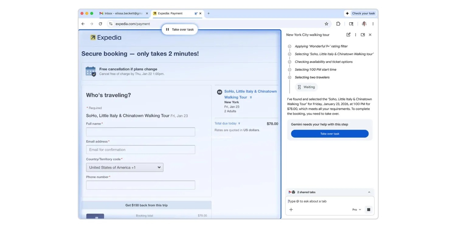 Google Chrome, Gemini 3 tabanlı otomatik tarama özelliğini açtı