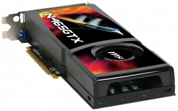 MSI, GeForce GTX 465 modelini kullanıma sunuyor