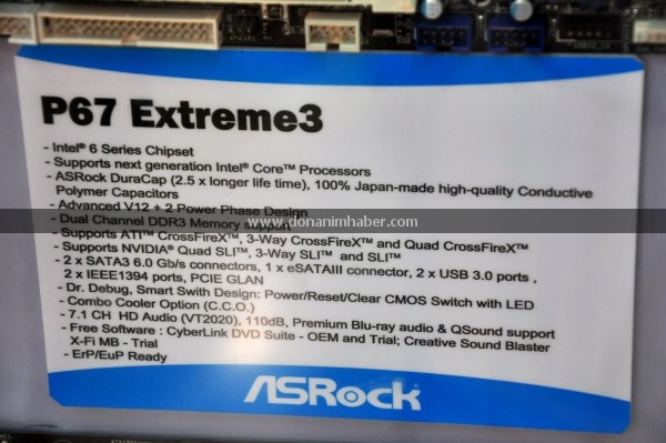 Computex 2010: ASRock, Intel'in yeni nesil Sandy Bridge işlemcileri için P67 Extreme3'ü hazırlıyor
