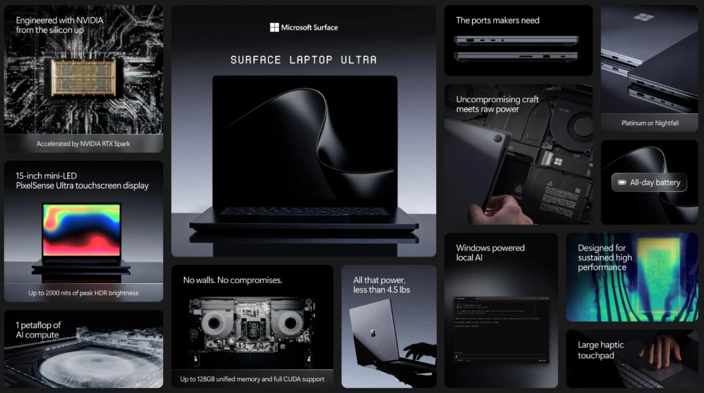 İşte Nvidia RTX Spark destekli Microsoft Surface Laptop Ultra