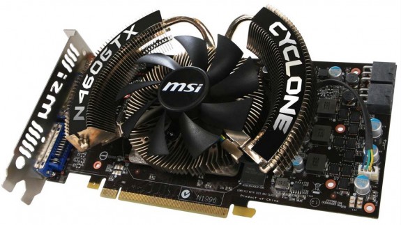 MSI, GeForce GTX 460 Cyclone serisi dört yeni ekran kartı lanse etti