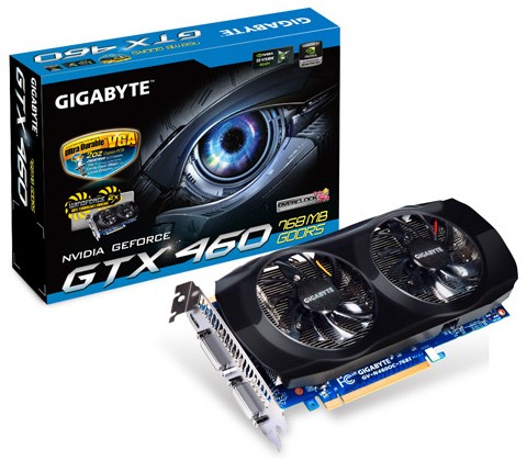 Gigabyte özel tasarımlı GeForce GTX 460 modellerini tanıttı