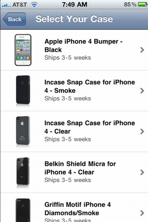 iPhone 4 için ücretsiz kılıf dağıtımı başladı