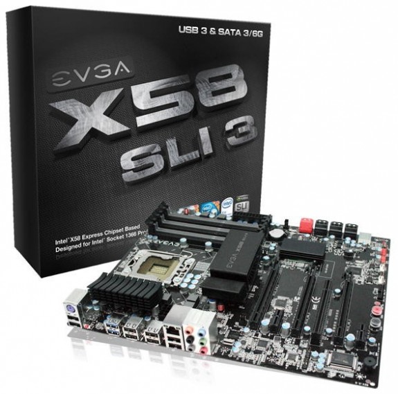 EVGA'dan USB 3.0 ve SATA-III destekli X58 anakart: X58 SLI3