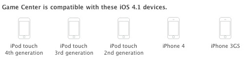 Apple Game Center iPhone 3G'de olmayacak