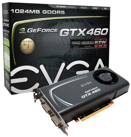 EVGA'dan 850MHz'de çalışan iki yeni GeForce GTX 460 FTW