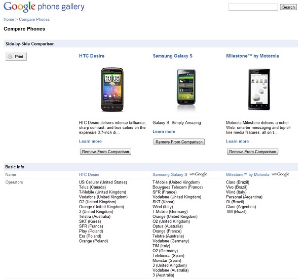 Google Phone Gallery hizmete sunuldu
